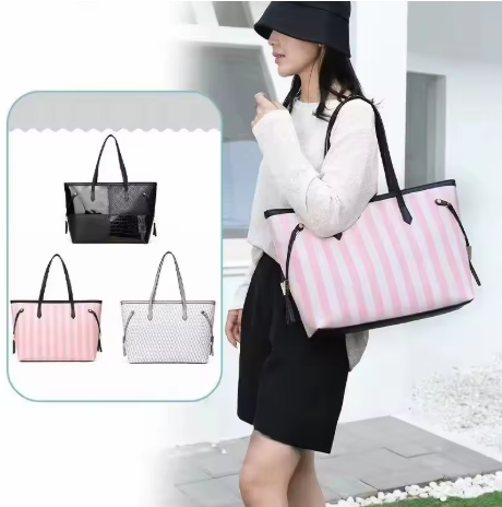 Bolso de Mano a Rayas - Lunara