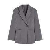 Blazer femenino gris entallado - Lunara