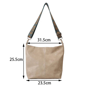 Bolso bandolera de cuero carmesí para mujer - Lunara